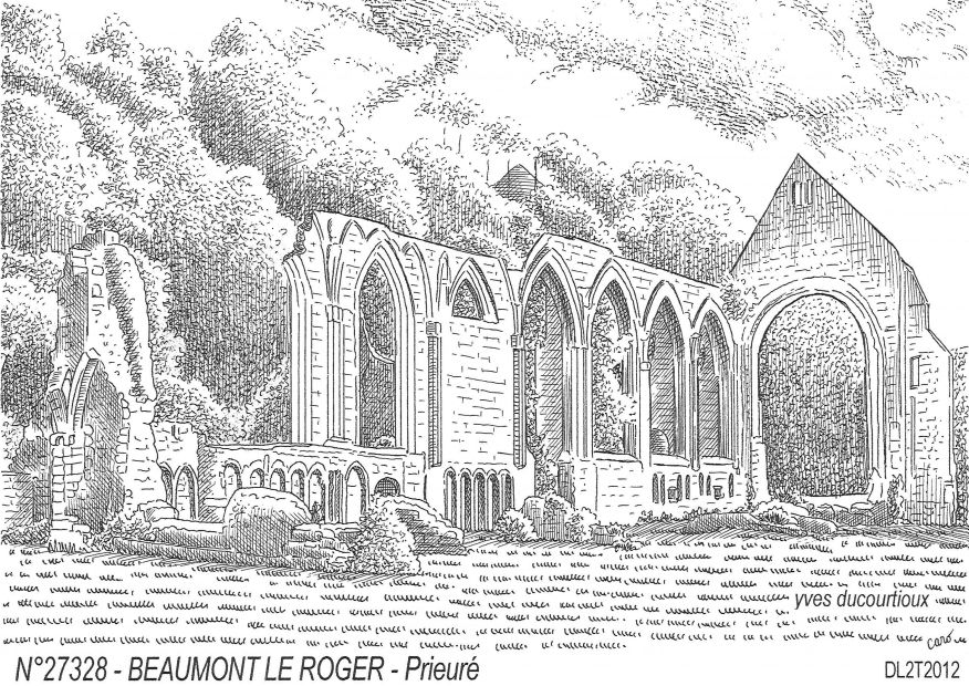 N 27328 - BEAUMONT LE ROGER - prieuré